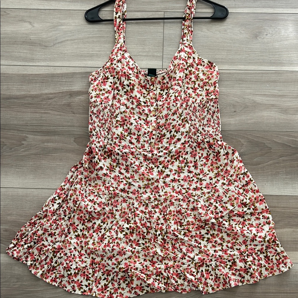 Wild Fable Pink and Brown Floral Top
